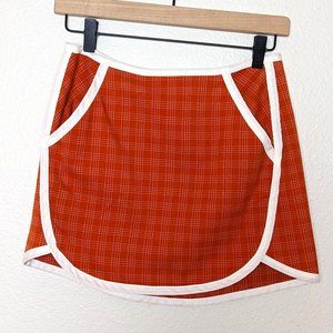 Urban Outfitters Rust Orange Plaid Mini Skirt Size S